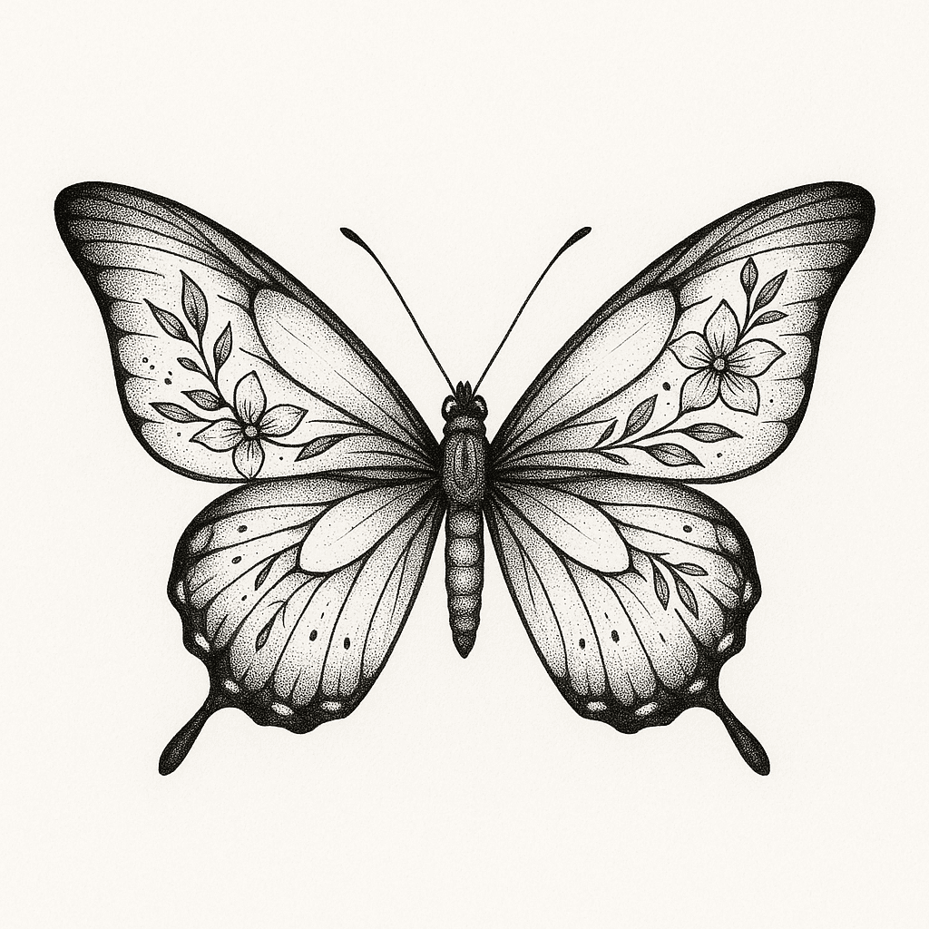 Tattoo design Butterfly Variant